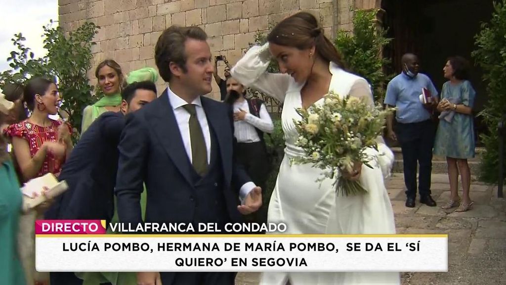 Lucía Pombo y López Huerta, recién casados
