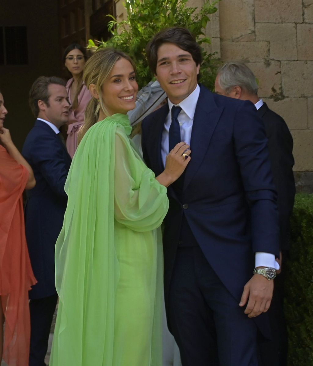 Maria Pomobo y Pablo Castellano during the wedding of Lucia Pombo and Alvaro Lopez Huertas in Villafranca de Condado, Segovia on Saturday June 25, 2022