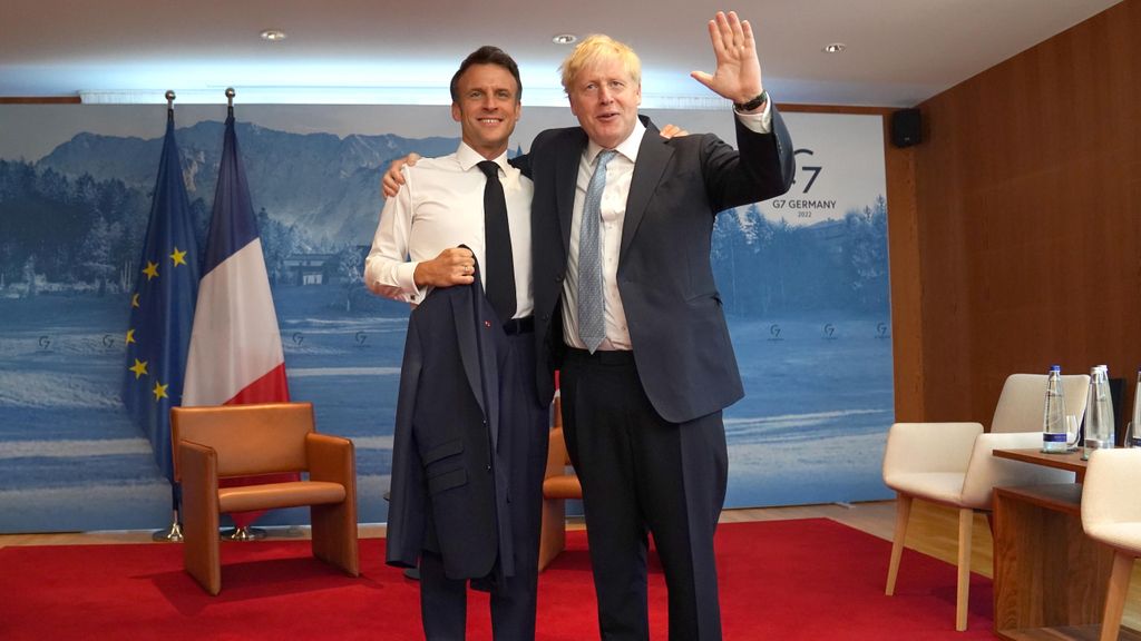 Emmanuel Macron y Boris Johnson