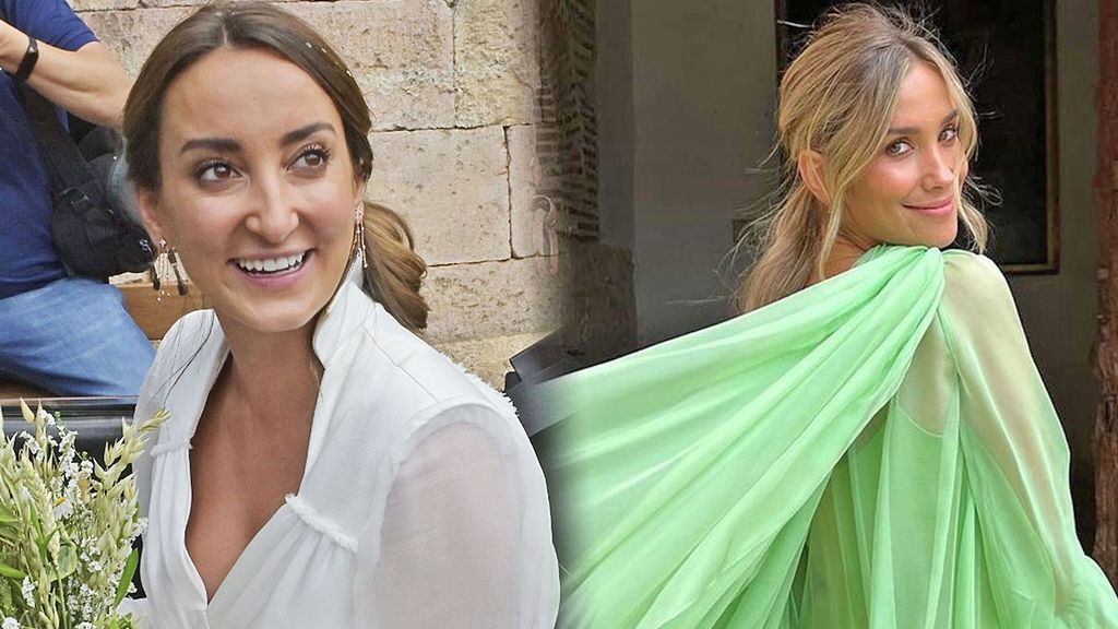Lucía Pombo llevó un segundo vestido de novia con arnés y María transformó el suyo en corto