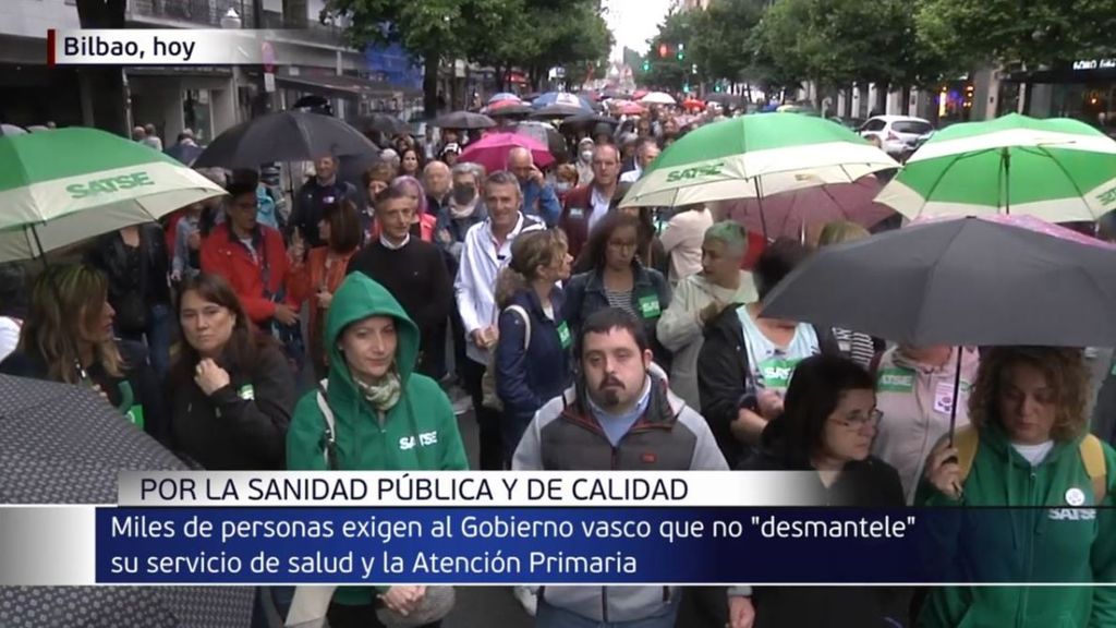 Marcha en Bilbao a favor de la sanidad pública: piden la dimisión de la consejera