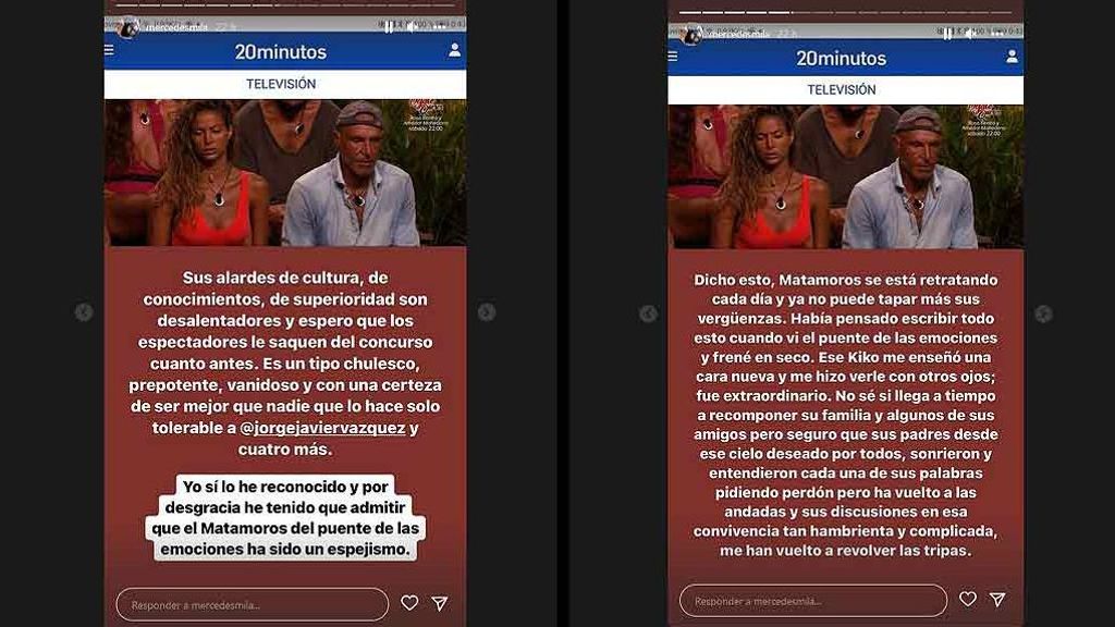 Mercedes Milá estalla contra Kiko Matamoros en redes sociales