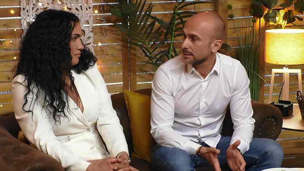 Eileen y David durante su cita en 'First Dates'