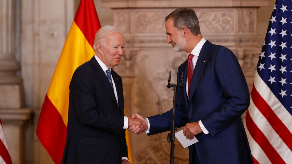 El rey y Biden comparecen juntos