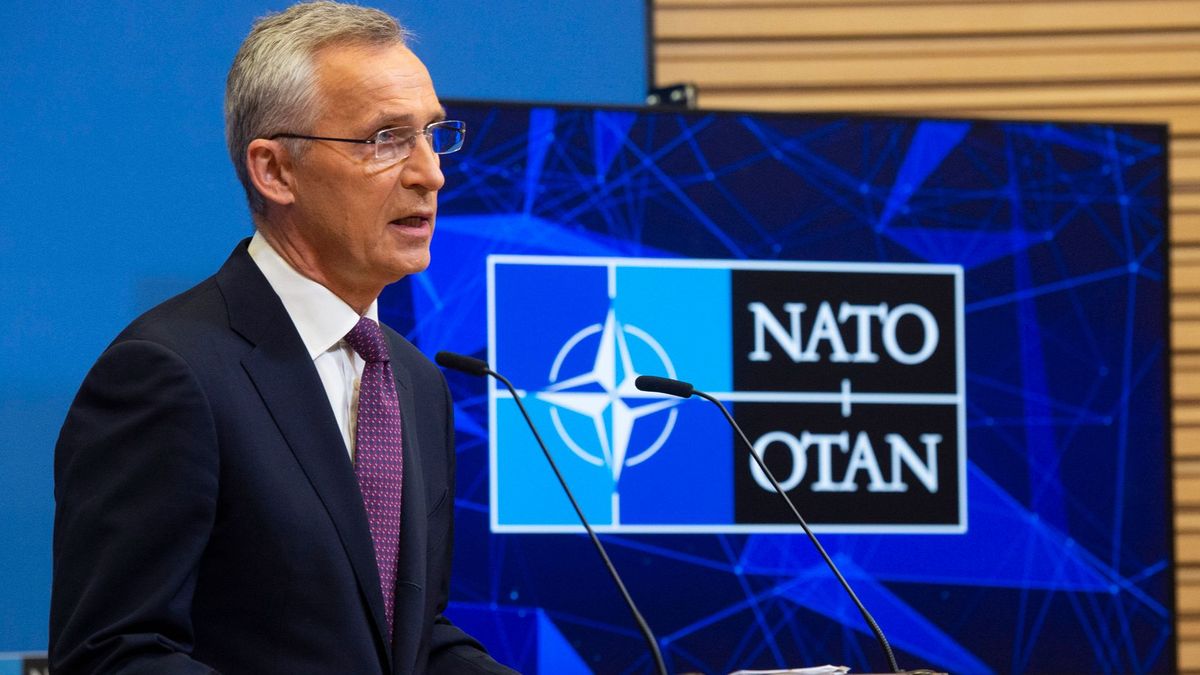 EuropaPress 4522382 handout 15 june 2022 belgium brussels nato secretary general jens EuropaPress 4522382 handout 15 june 2022 belgium brussels nato secretary general jens