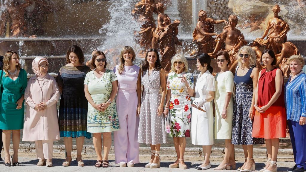 La reina Letizia anfitriona de Jill Biden y los acompañantes de la OTAN en La Granja