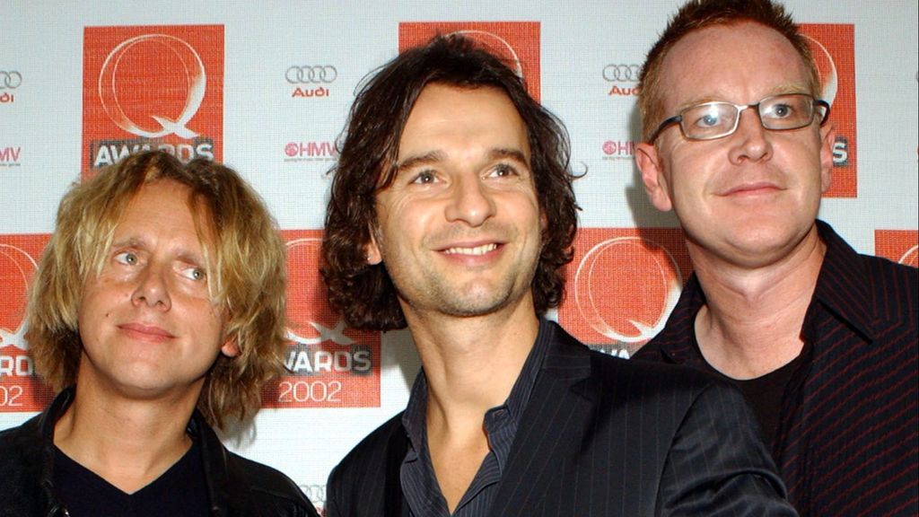 Los miembros de Depeche Mode: Martin Gore, Dave Gahan y Andy Fletcher
