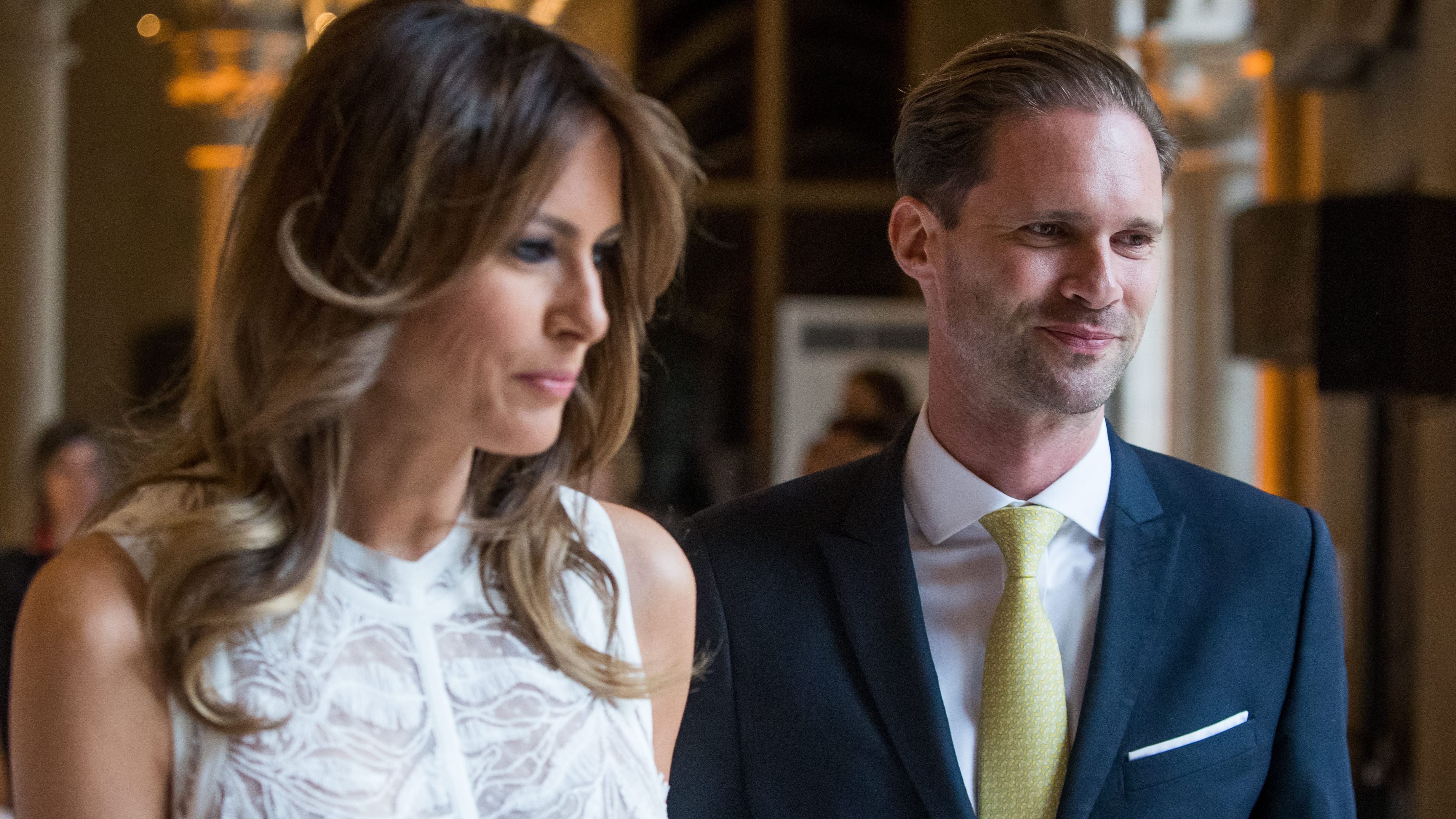 Melania Trump y Gauthier Destenay, en una imagen de 2017