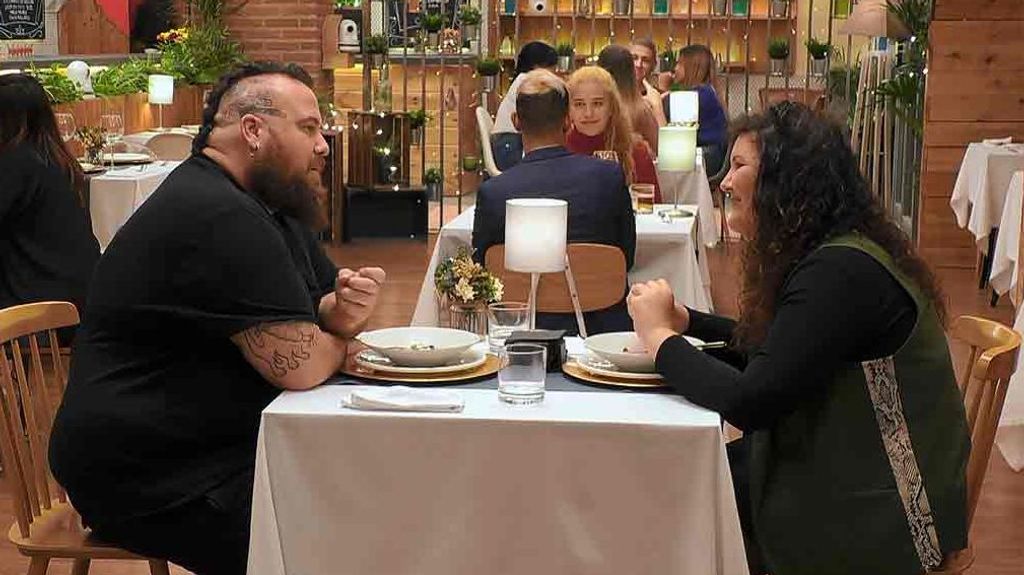 Samuel y María José durante su paso por 'First Dates'