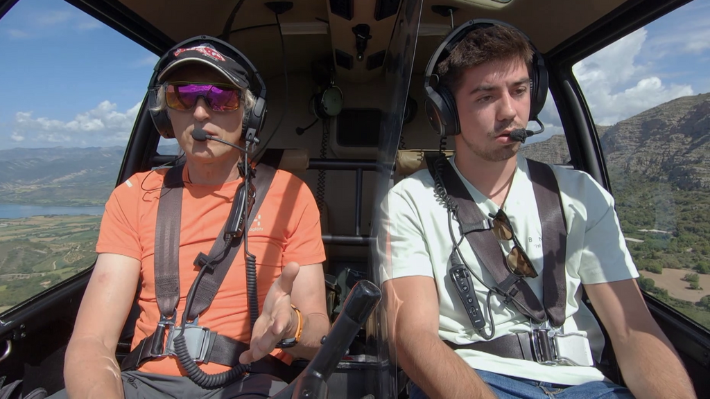 Pere alucina en su viaje en helicóptero