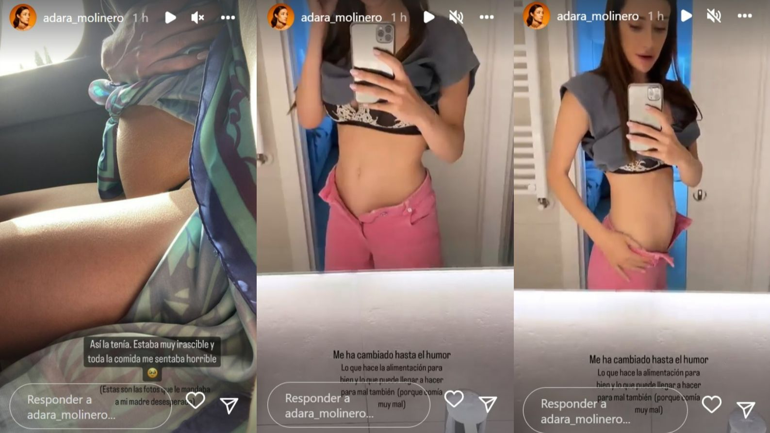 Adara Molinero ha mostrado cómo ha cambiado su tripa