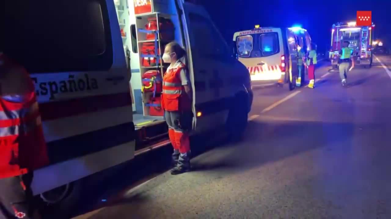 Dos muertos y varios heridos, entre ellos una niña de siete años, en dos accidentes de tráfico en Madrid