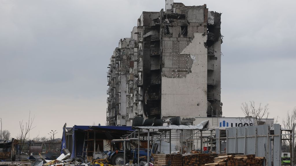 La ciudad de Mariúpol en ruinas