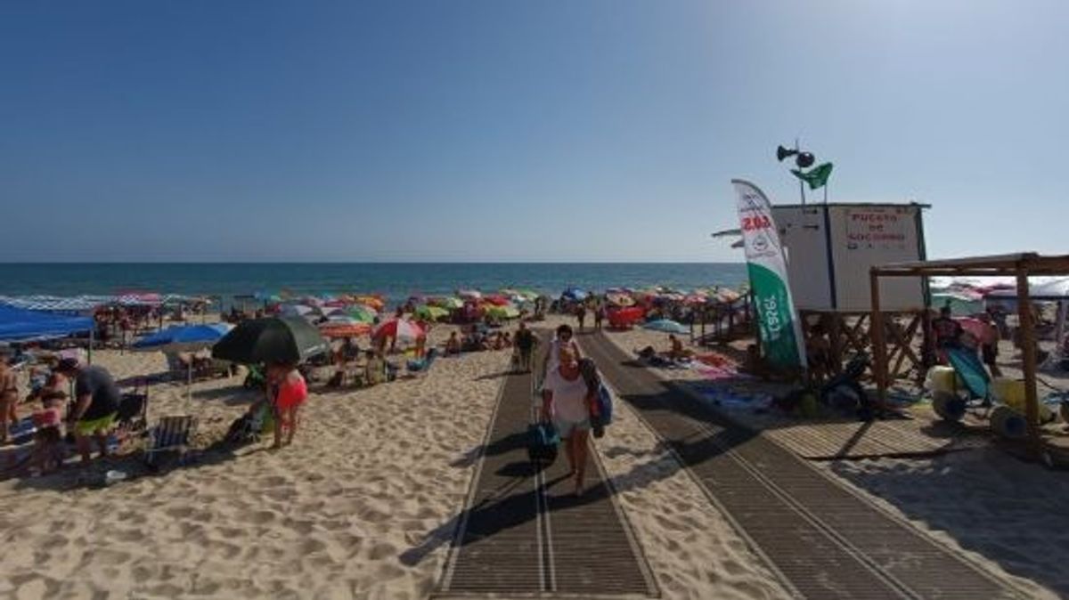 Imagen de la playa de Matalascañas este sábado 2 de julio de 2022 Imagen de la playa de Matalascañas este sábado 2 de julio de 2022