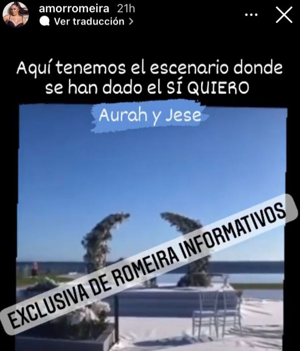 El escenario de la boda de Aurah y Jesé