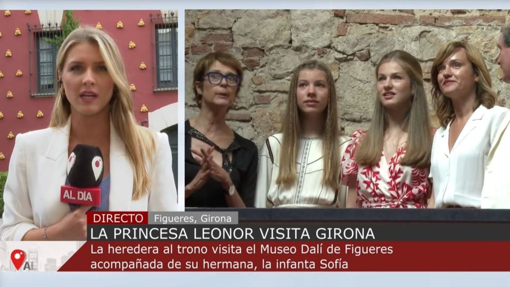 La princesa Leonor y la infanta Sofía visitan Girona entre vítores y abucheos