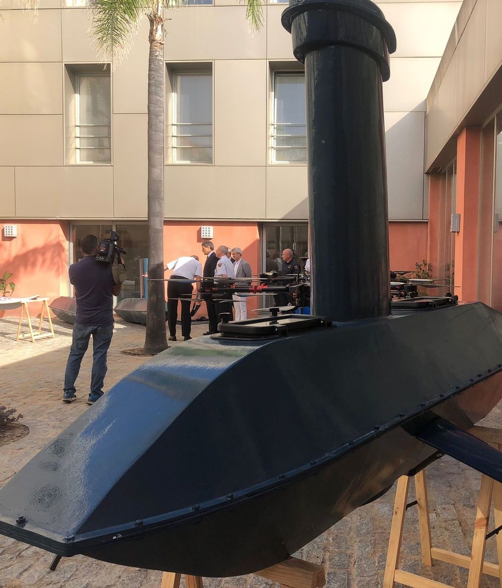 Dron submarino incautado en el Campo de Gibraltar