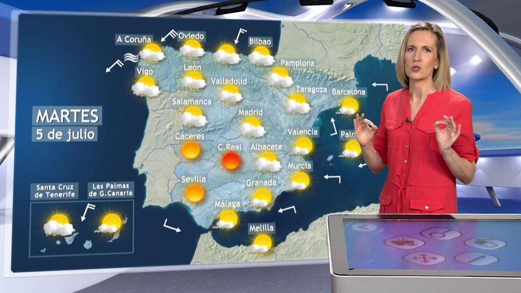 El riesgo de tormentas se extiende el martes en España