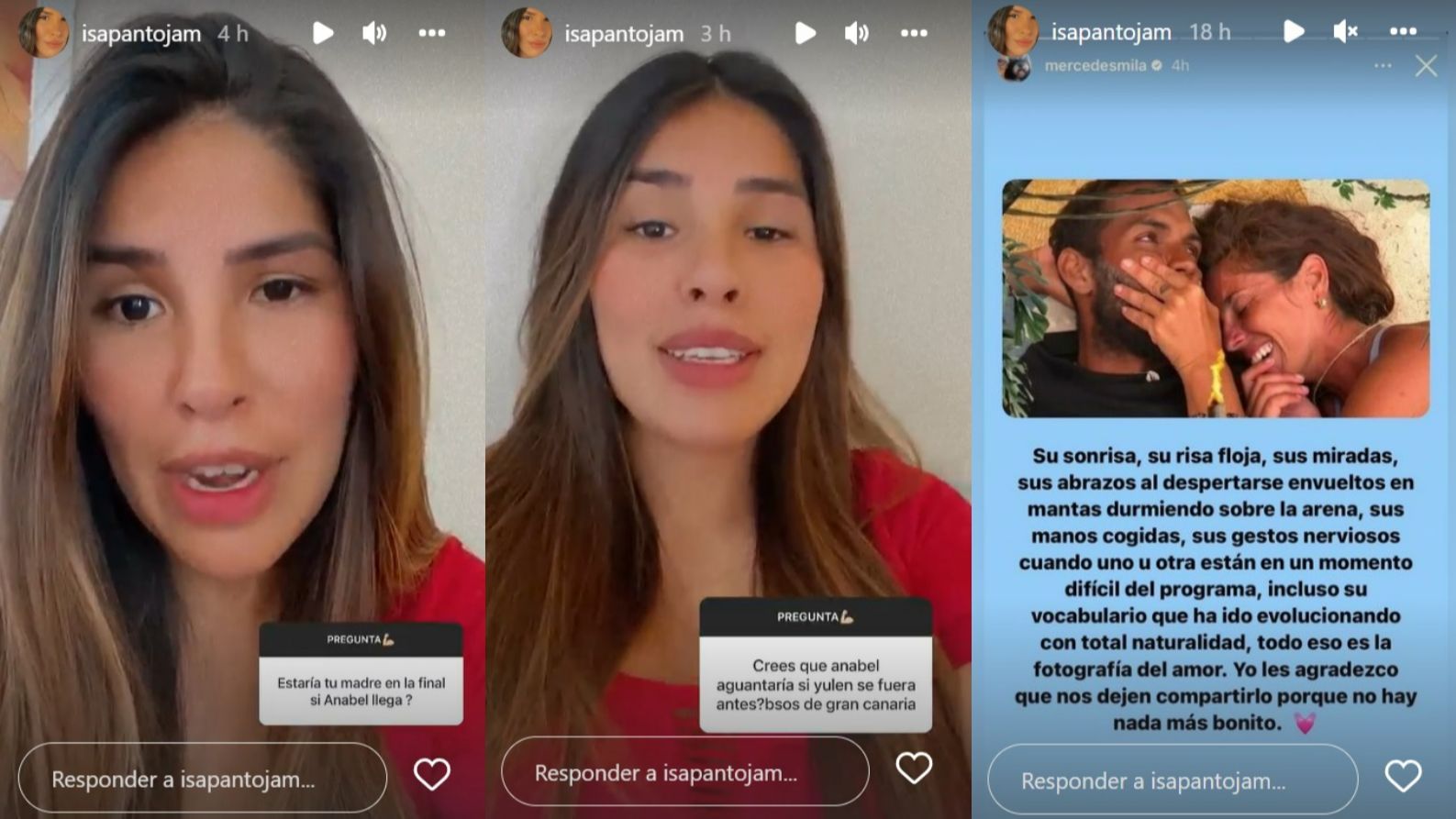 Isa Pantoja responde a sus seguidores