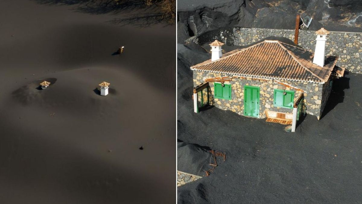 La casa sepultada bajo la ceniza en La Palma sigue en pie: “Es símbolo de resistencia frente al volcán”