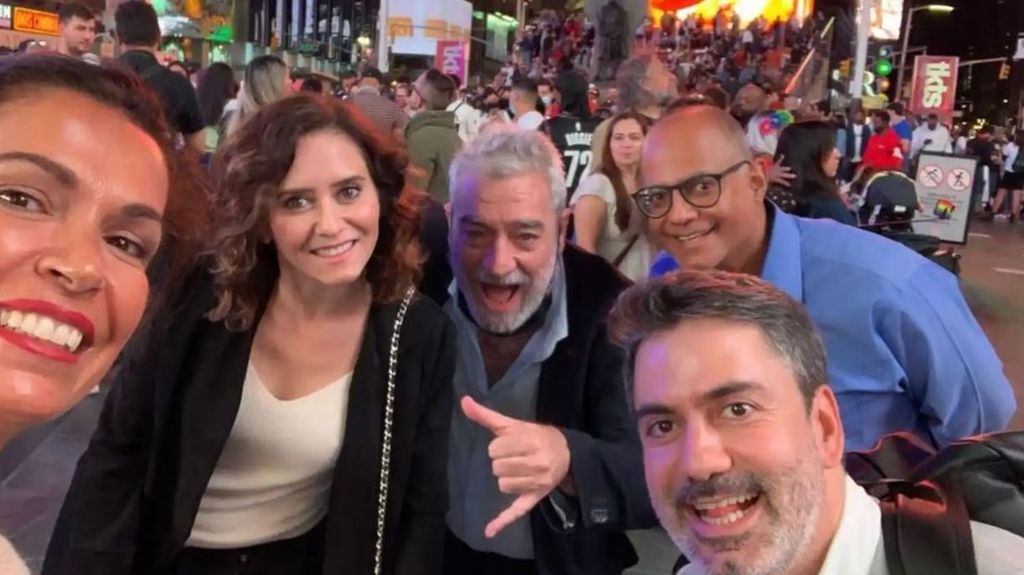 La presidenta de la Comunidad de Madrid, Isabel Díaz Ayuso, en septiembre de 2021 en Times Square