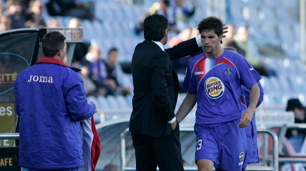 Míchel y Adrián en su etapa en el Getafe