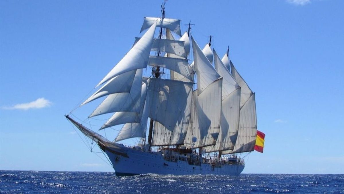 El buque Juan Sebastián Elcano tiene 95 años de historia.