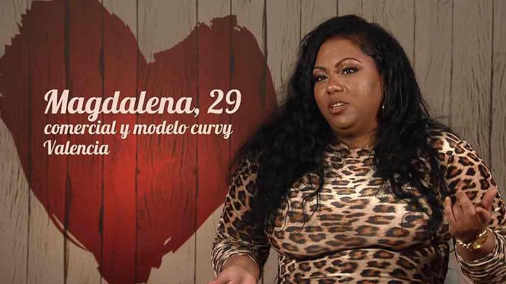 Magdalena durante su cita en 'First Dates'