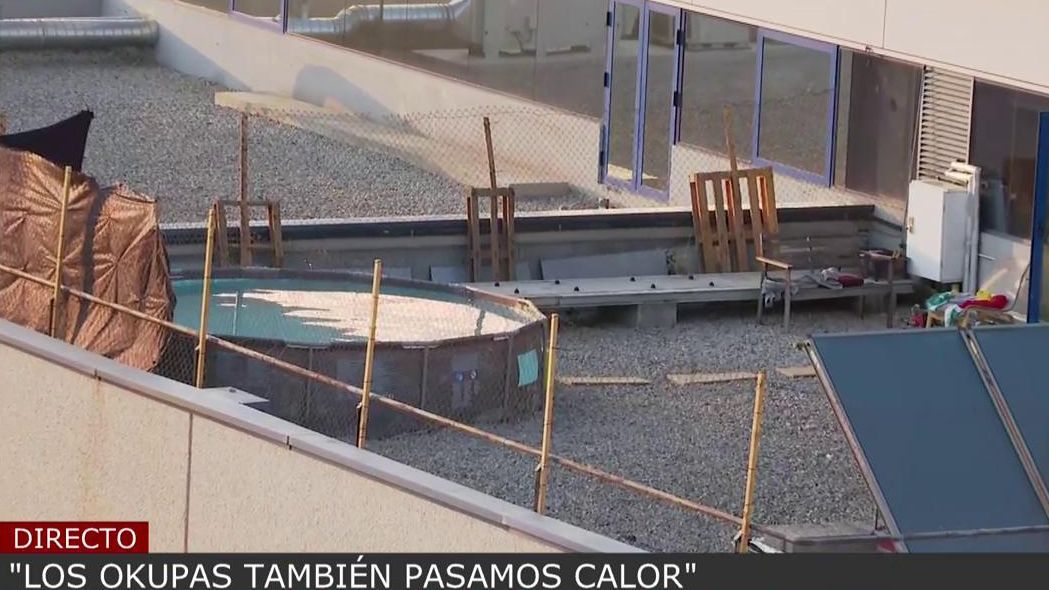 La piscina que han instalado en la azotea
