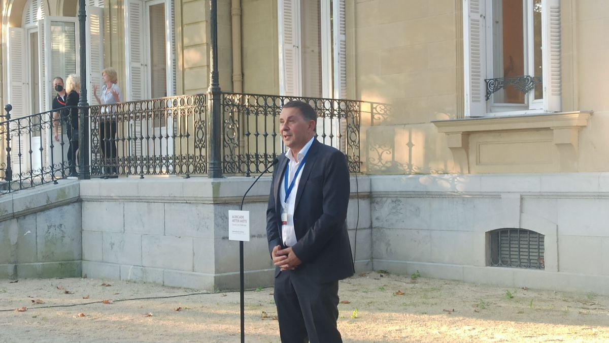 Otegi en la declaración de Aiete Otegi en la declaración de Aiete