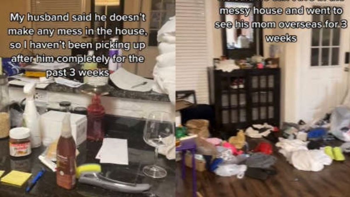 Viral lección de una mujer a su marido: decide no limpiar la casa durante un mes