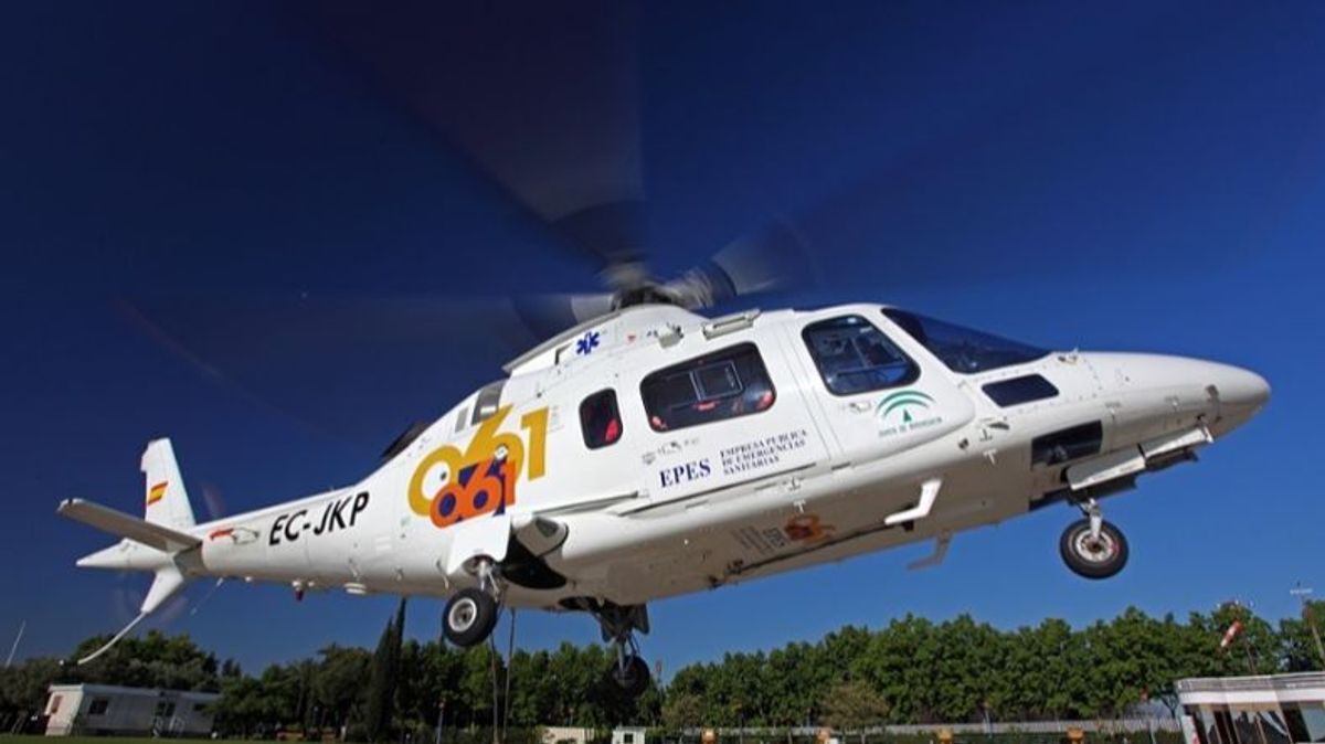 Helicóptero del 061 en una imagen de archivo Helicóptero del 061 en una imagen de archivo