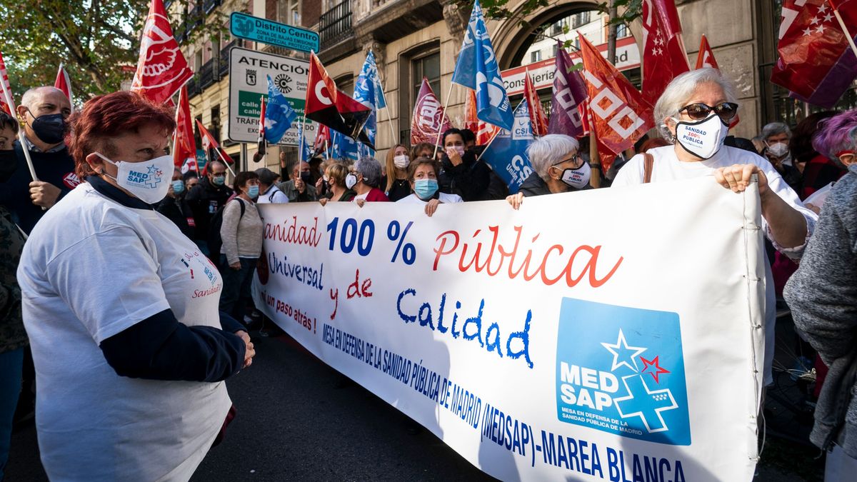 EuropaPress 4037251 varias personas pancarta lee sanidad 100 publica universal calidad EuropaPress 4037251 varias personas pancarta lee sanidad 100 publica universal calidad