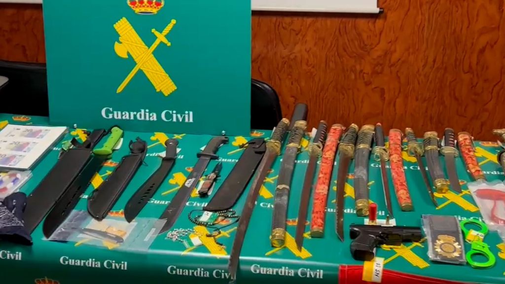 Armas intervenidas en la segunda fase de la operación bacano