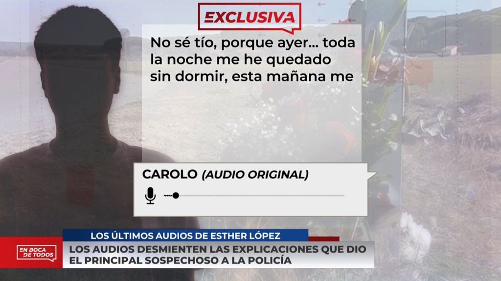 Carolo, amigo de Esther López, se muestra preocupado