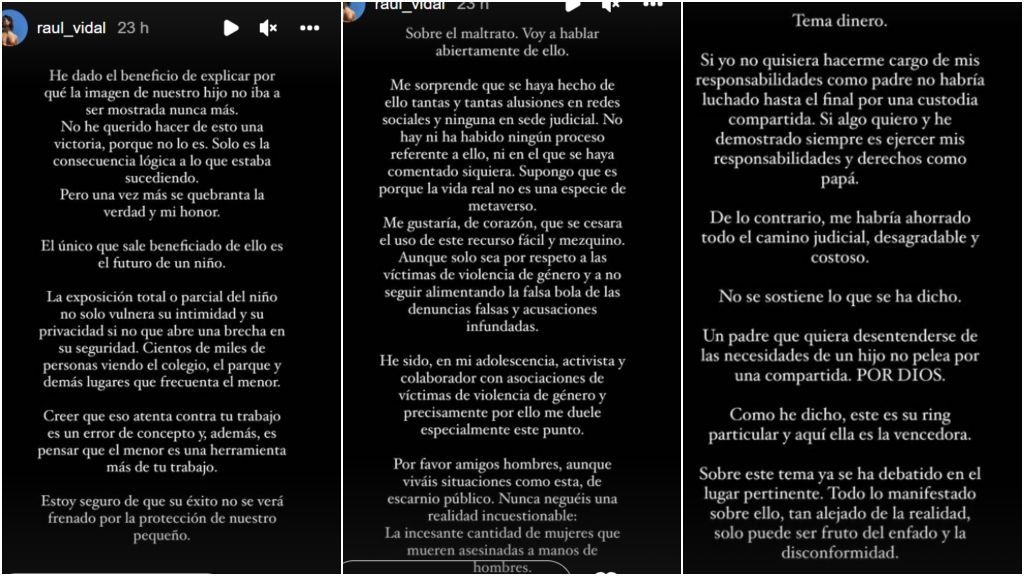 El comunicado de Raúl Vidal