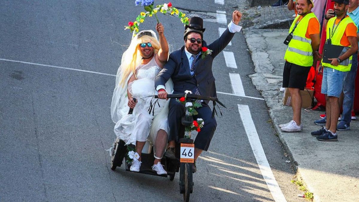 Participantes en la carrera de carrilanas de Esteiro en 2019. Participantes en la carrera de carrilanas de Esteiro en 2019.