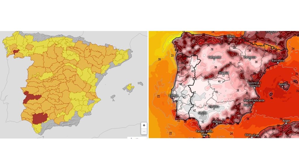 Avisos por calor y temperaturas máximas previstas para el miércoles 13