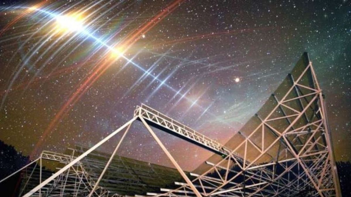 Los astrónomos detectaron una señal de radio persistente de una galaxia lejana que parece parpadear con sorprendente regularidad.