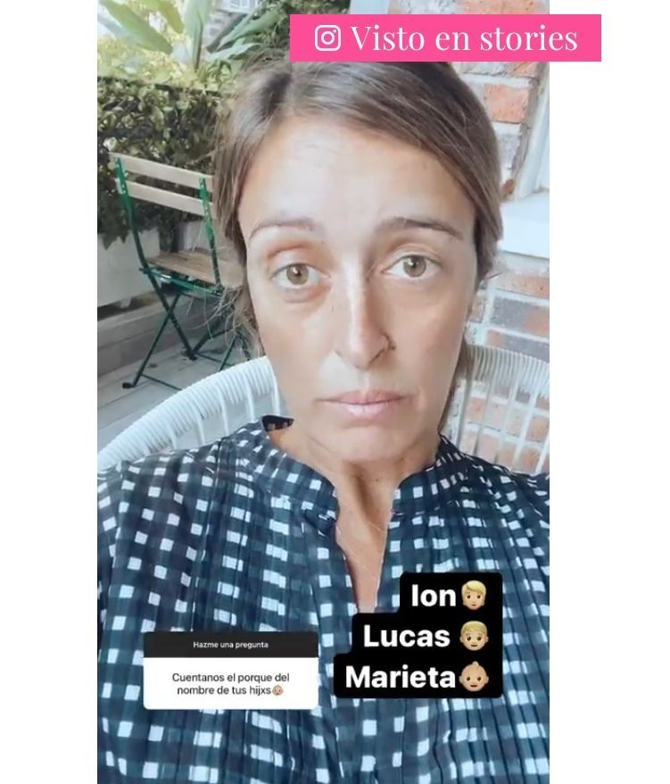 María Amores explica por qué sus tres hijos se llaman así