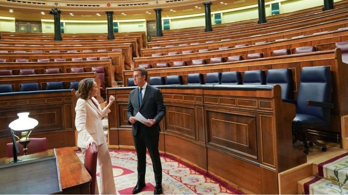 El presidente del PP, Alberto Núñez Feijóo, en el Congreso El presidente del PP, Alberto Núñez Feijóo, en el Congreso