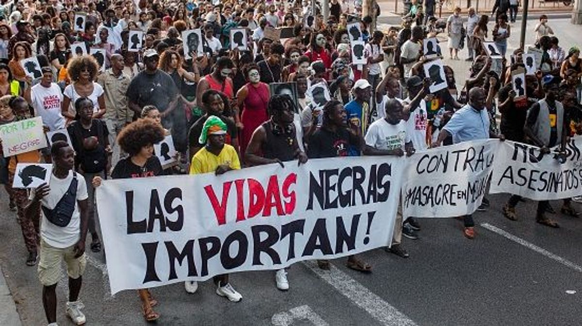 Manifestación en Melilla tras la muerte de 23 migrantes en un intento de salto de la valla