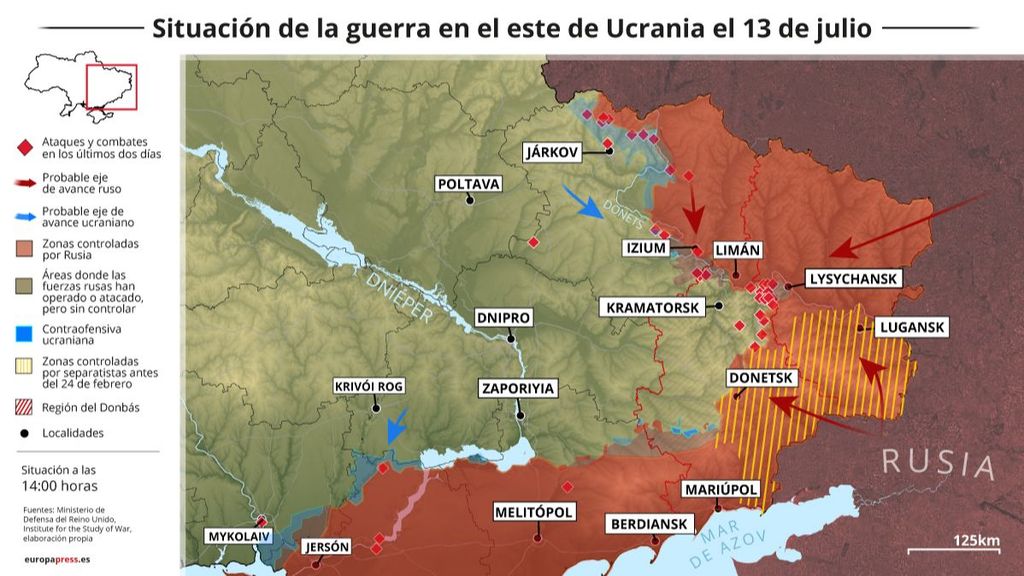 SITUACIÓN GUERRA UCRANIA 13 DE JULIO