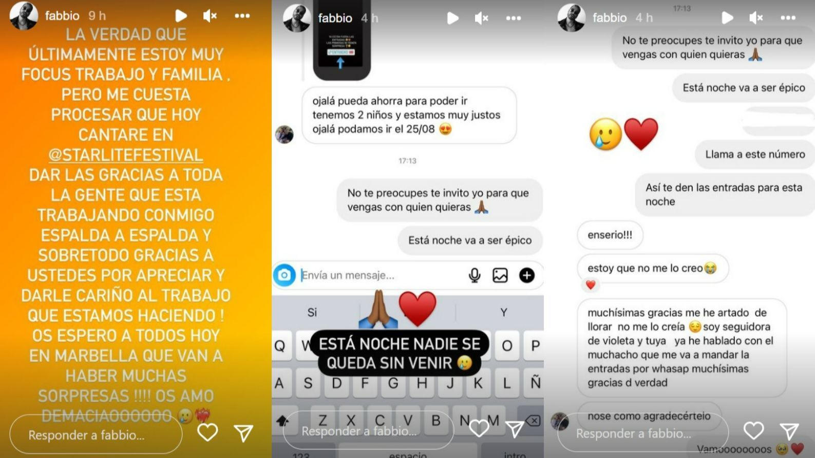 Fabio habla de su concierto en Starlite