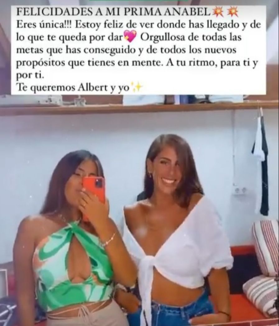Isa Pantoja felicita a su prima Anabel
