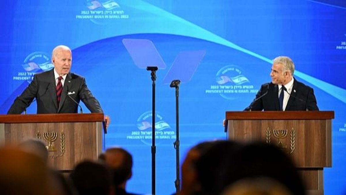 Rueda de prensa conjunta de Biden y Lapid en Israel Rueda de prensa conjunta de Biden y Lapid en Israel