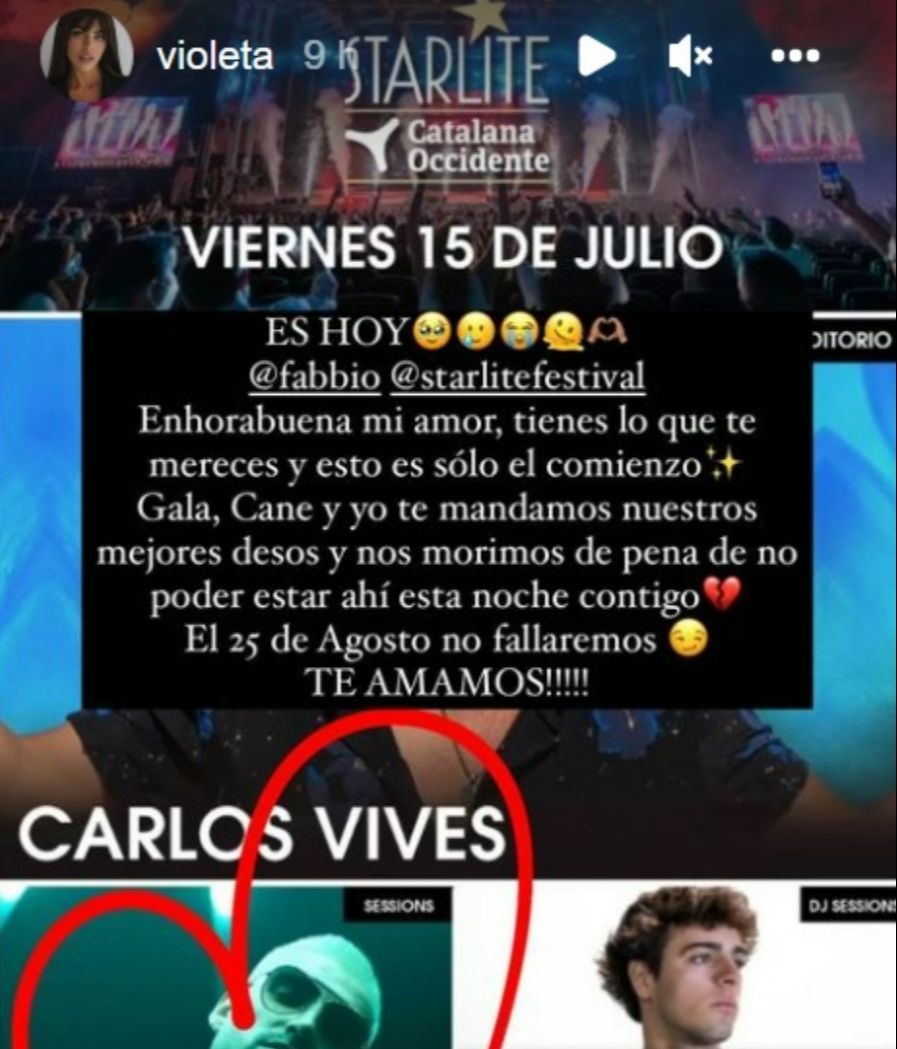 Violeta Mangriñán apoya a Fabio en su último logro profesional