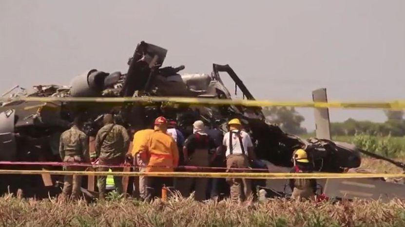 Un total de 14 muertos al caer un helicóptero de la Marina de México en Sinaloa