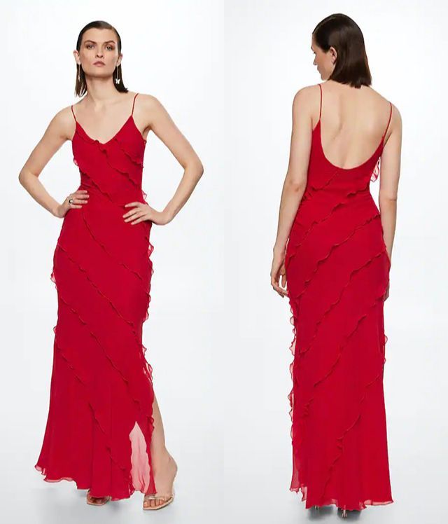 Vestido de volantes de Mango
