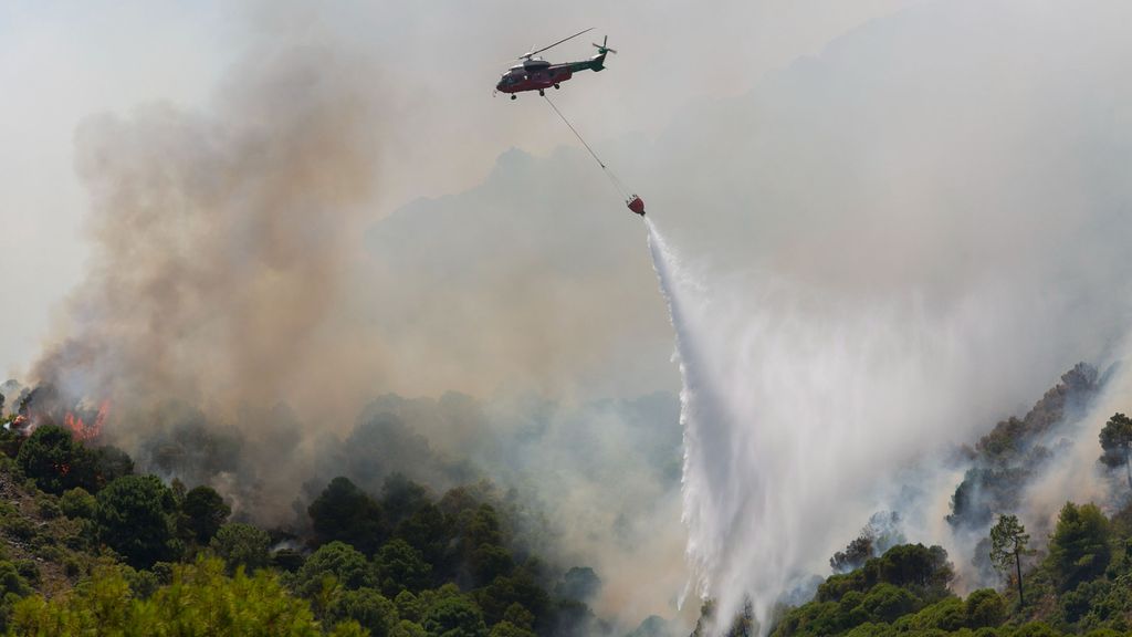 Estabilizan el incendio declarado en la Sierra de Mijas, en Málaga: todo apunta a que ha sido intencionado